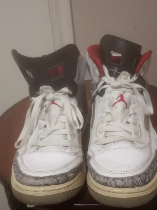 Nike Air Jordan Mens Spizike Retro White Cement 315371-122 - Sz 8.5